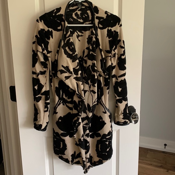 INC International Concepts Jackets & Blazers - Lightweight jacket. Cream and black flowers